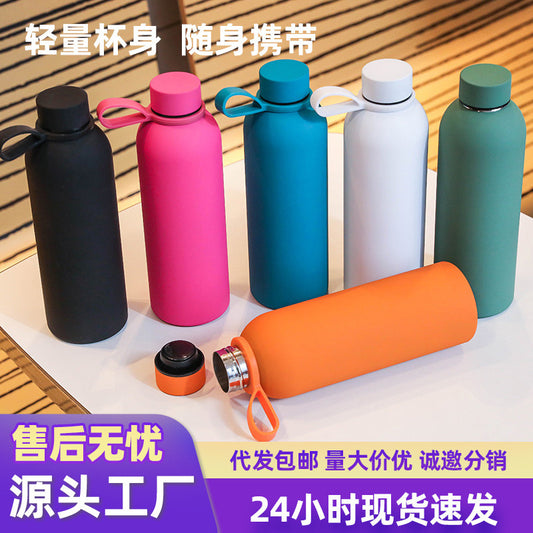 New Model 304 Stainless Steel Small-Mouth Bottle, Outdoor Sports Portable Thermos Bottle, High Aesthetic Value, Large Capacity Thermos Cup Wholesale - image 2
