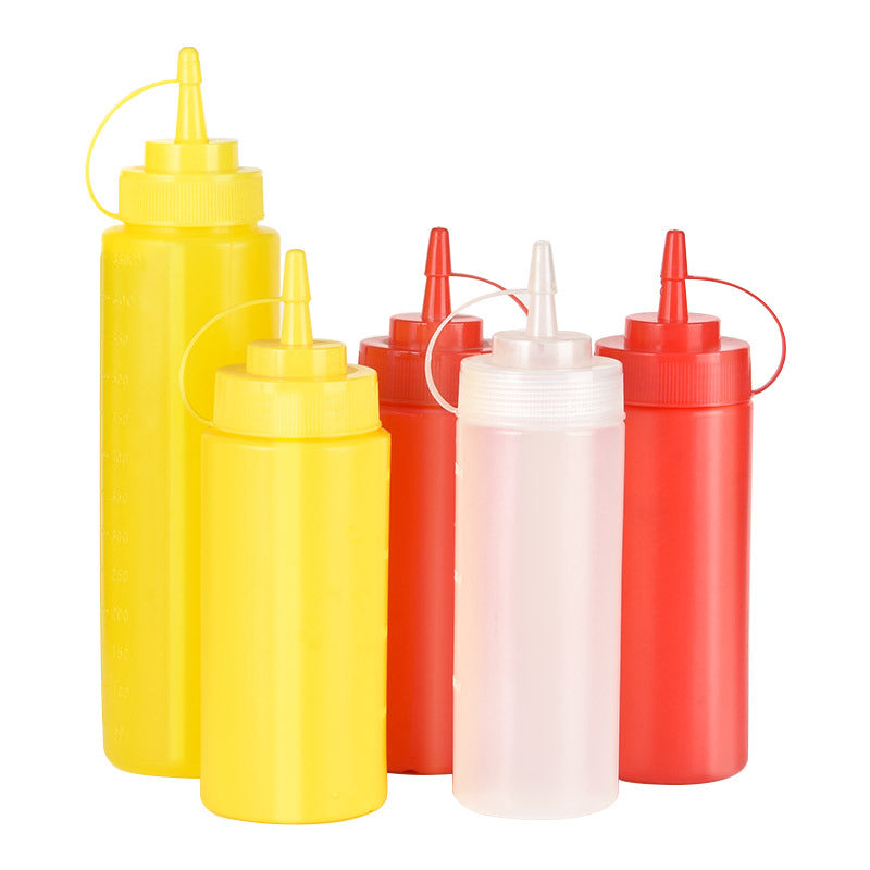in stock plastic squeeze sauce bottle pointed mouth salad oil bottle sauce jam pot soy sauce vinegar salad bottle three-color 8124 Ann - image 5