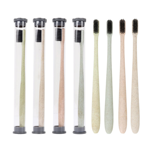 Cross-border South Korea bamboo charcoal toothbrush double-layer single pointed thin soft hair care gum toothbrush stall running rivers and lakes - image 2