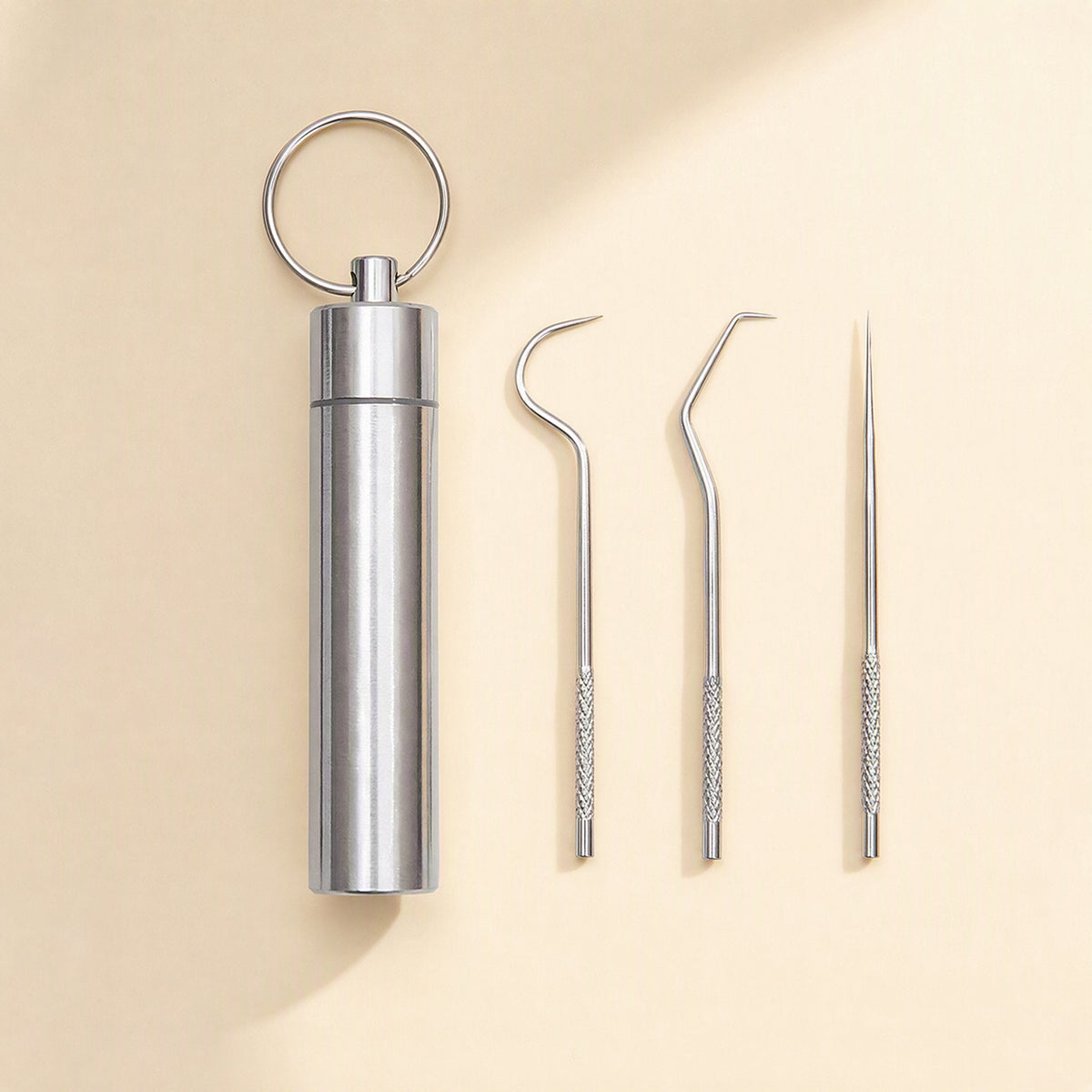 Portable stainless steel toothpick, 8 cm long - view 5