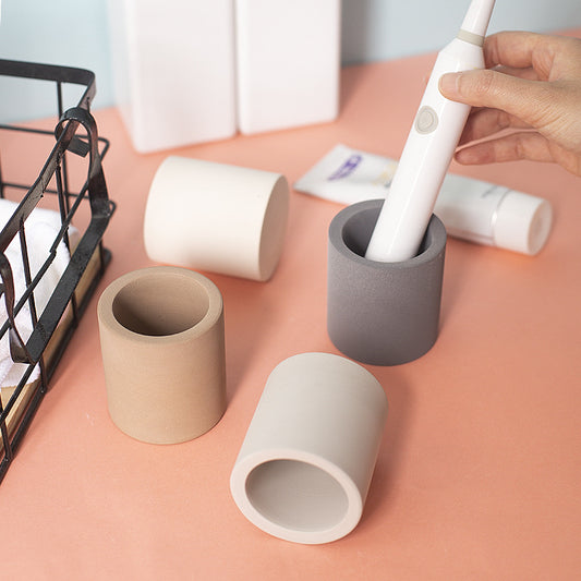 Diatomaceous Earth Toothbrush Holder Absorbs Odor, Household Toothbrush Cup, Bathroom Supplies, Drying and Absorbing Water Toothbrush Holder Wholesale - image 2
