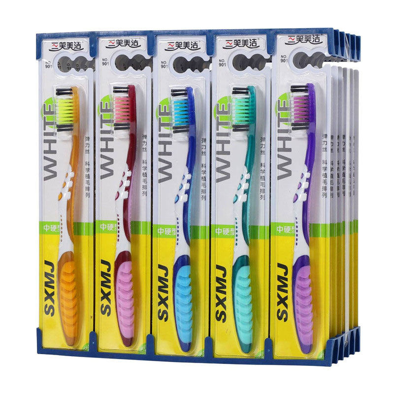 Sanxiaomeijie Adult Medium-Hard Bristle Toothbrush for Oral Cleaning, Student Home Use, Men's and Women's Soft Bristle Toothbrush - image 5
