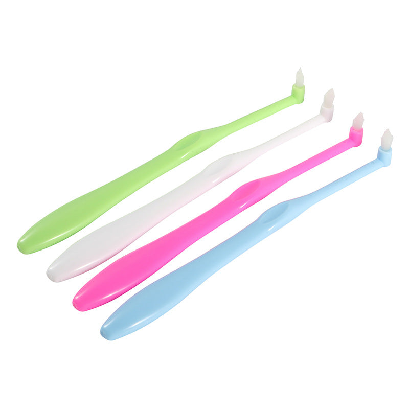 Single-head single-bundle toothbrush single-hole brush non-slip brush handle color orthodontic toothbrush orthodontic Special - image 5