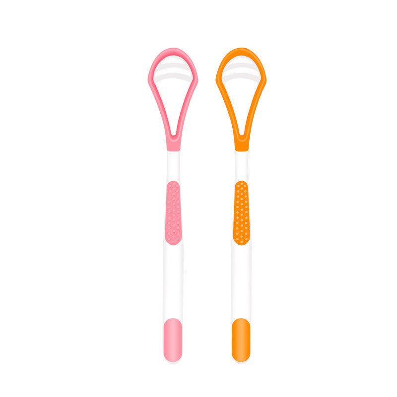 Cross-Border Spot Wholesale Tongue Brush Tongue Scraper Tongue Coating Cleaner Oral Odor Cleaning Double-Sided Tongue Scraper - image 5
