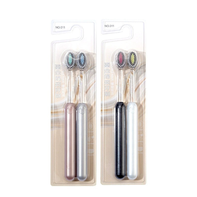Roman Column-Shaped Convex Adult Toothbrush with Olive Head Brush Head, Soft Bristles, High-End Luxury Tooth Cleaning and Gum Protection, Household Toothbrush Wholesale - image 5