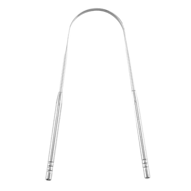 Cross-border hot sale oral cleaner 304 stainless steel to remove bad breath tongue coating cleaning brush tongue scraper tongue scraper - image 5