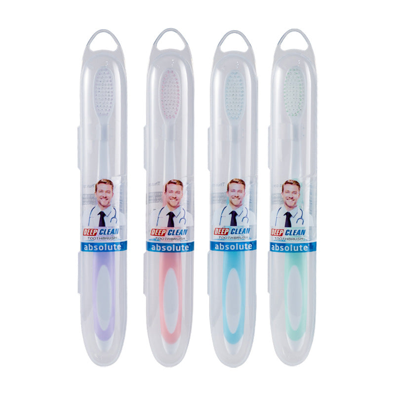 Foreign trade cross-border big head high density color soft hair two-color independent travel tube adult household toothbrush suit wholesale - image 5
