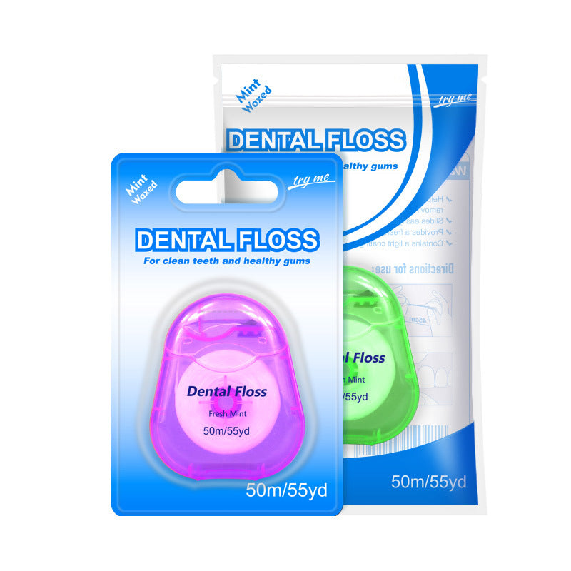 Cross-Border Wholesale Dental Floss Roll 50m Mint Flavor Floss Orthodontic Roll Floss Oral Cleaner Spot Wholesale - image 5