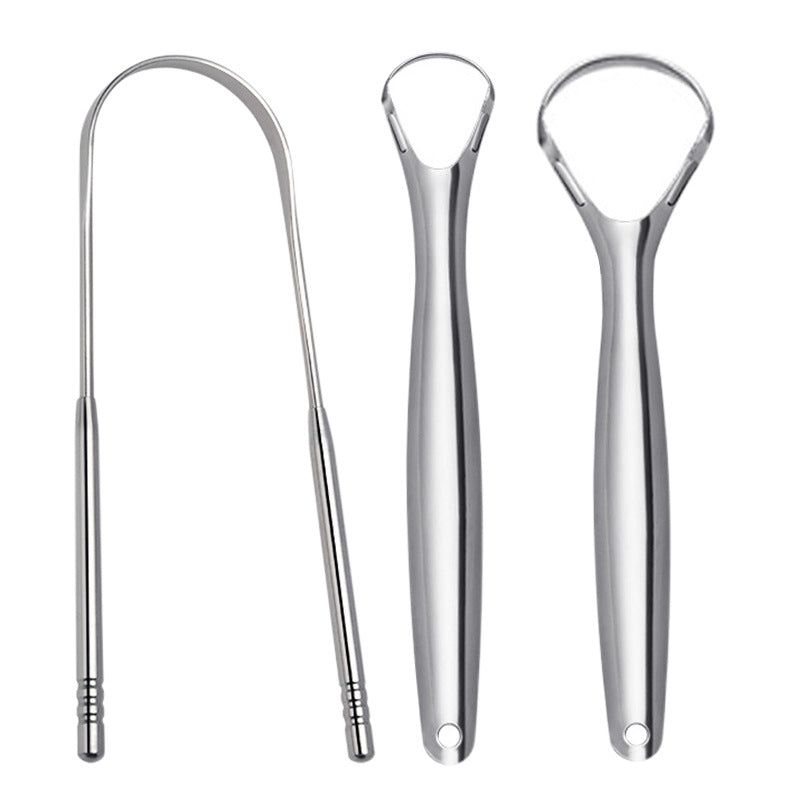 Stainless Steel Tongue Scraper Tongue Coating Cleaner Tongue Scraper Cleaning Tongue Coating to Halitosis Oral Care Tools suit - image 5
