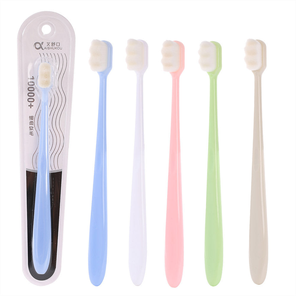 Ten thousand hair toothbrush soft hair adult super soft couple pregnant women confinement special home small head interdental brush net red explosions - image 5