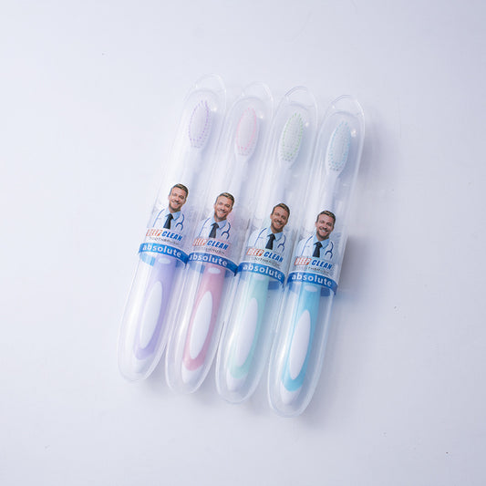 Toothbrush Large Head High Density Boxed Color High-Grade Soft Bristles Two-Color Independent Travel Tube Adult Household Toothbrush Wholesale - image 2