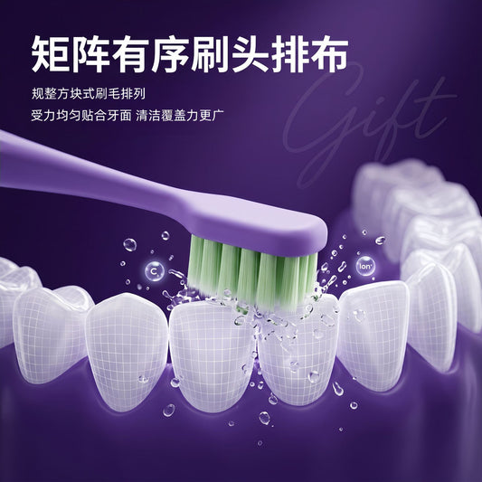 Hot selling single soft bristle toothbrush simple design high-end color matching toothbrush couple toothbrush wholesale factory in stock - image 2