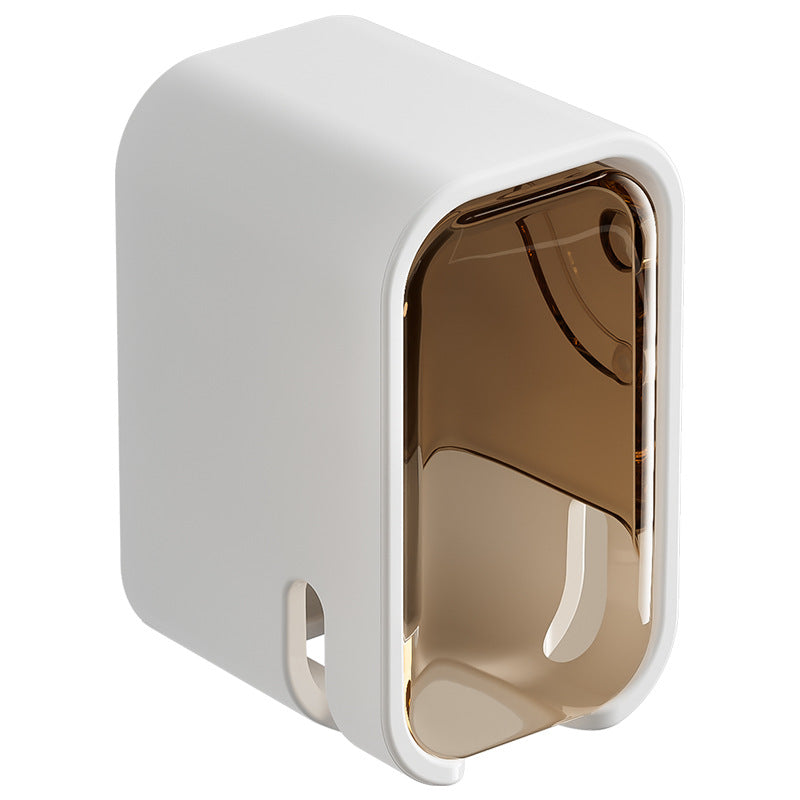 Dust-proof electric toothbrush holder toilet toothbrush rack wall-mounted non-perforated dental storage rack wholesale - image 5