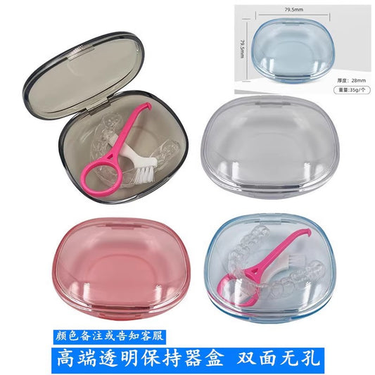 Cross-border high transparent braces box orthodontic holder box portable invisible denture storage box dental materials wholesale - image 2