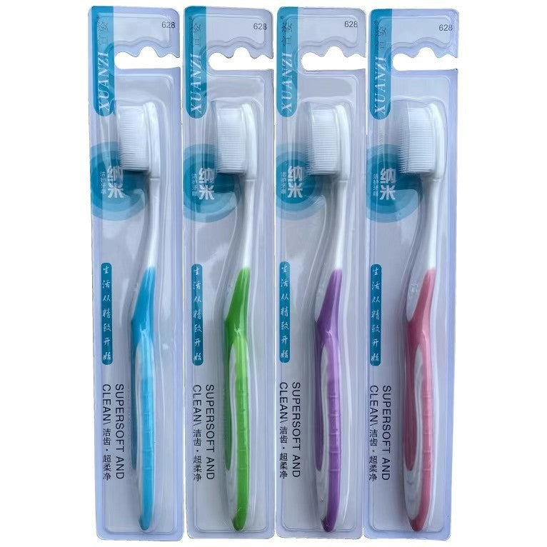 Nano Toothbrush Soft Bristles Adult Household High-End Silicone Individually Packaged Toothbrush Ultra-Fine Filament Cleaning Antibacterial Toothbrush - image 5