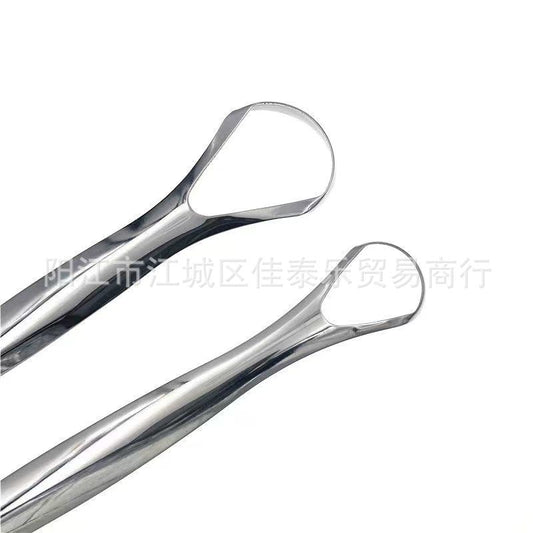 Stainless Steel Tongue Scraper Tongue Cleaner Tongue Scraper Tongue Brush Oral Cleaning Tool Set Manufacturer Ready Stock - image 2