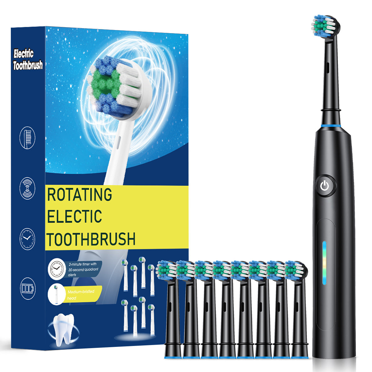 2025 New Rotating Electric Toothbrush Rechargeable Cross-Border English High-End Smart Adult Soft-Bristled Toothbrush - image 5