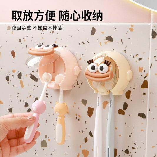 Astronaut Toothbrush Rack Wall-Mounted Electric Toothbrush Storage Rack Bathroom Punch-Free Student Dormitory Rack - image 2