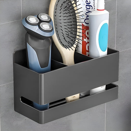 Bathroom Toothbrush Toothpaste Comb Storage Rack Wall-Mounted Toilet Bathroom Sink Razor Storage Tube Without Drilling - image 2