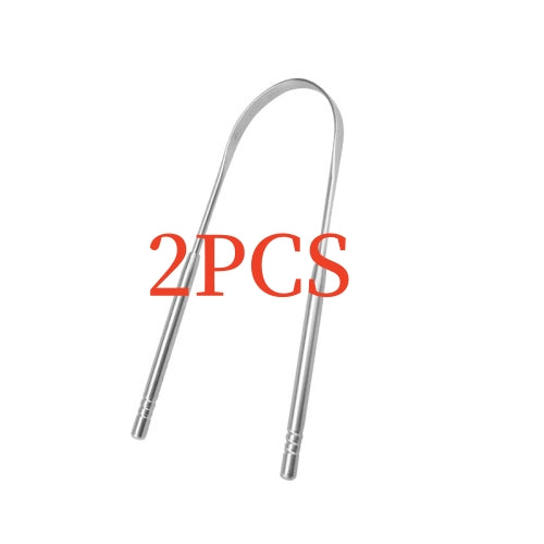 Silver U-shaped scraper image labeled for the two-piece option