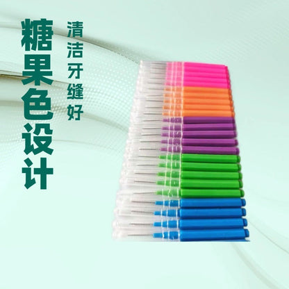 Cross-Border I-Type Beauty Brushes, 140 Pieces in a Box, Orthodontic Beauty Brushes, Interdental Oral Care, Interdental Brushing, Cleaning between Teeth - image 3