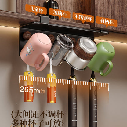 Vintage-Style Toothbrush Holder, No-Drill Bathroom Mirror Cabinet Hanging Rack for Mouthwash Cup and Toothbrush Storage - image 4