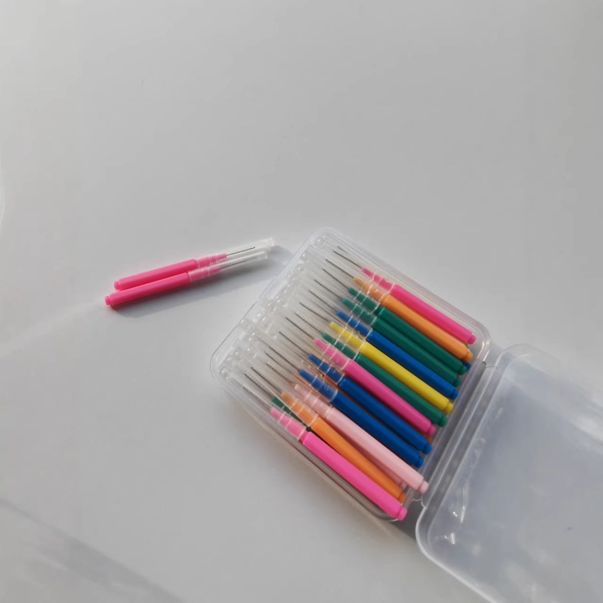 50 Pieces of I-Type Interdental Brushes in a Box for Oral Cleaning, Orthodontic Gap Brushes, Gap Care, Deep Cleaning between Teeth, and Gum Protection - image 1