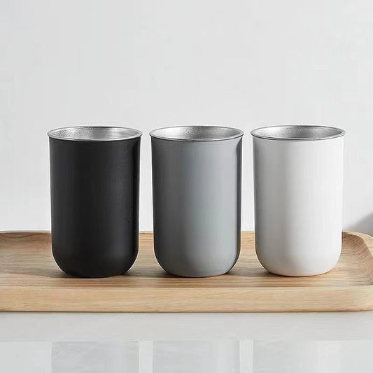 Original Solid Color Stainless Steel Anti-Mold Household Toothbrush Cup Wholesale Cross-Border Toothbrush Mug Mouthwash Cup - image 1