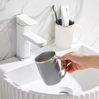 Original Solid Color Stainless Steel Anti-Mold Household Toothbrush Cup Wholesale Cross-Border Toothbrush Mug Mouthwash Cup - image 4