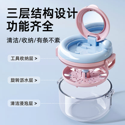 Dopamine Braces Storage Box, Denture Cleaning Box, Manual Draining Portable Multifunctional Storage Box, Braces Box - image 4