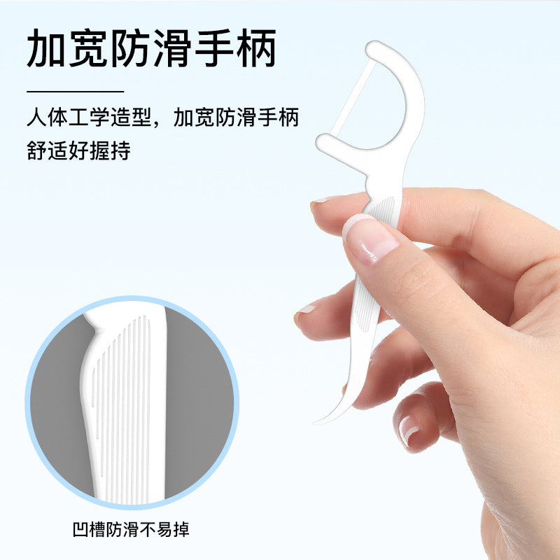Rongqiao Ptfe Flat Dental Floss Ultra-Thin 0.1mm Floss Sticks Flat Floss Portable Box Pack 150 Pieces Family Pack Wholesale - image 4