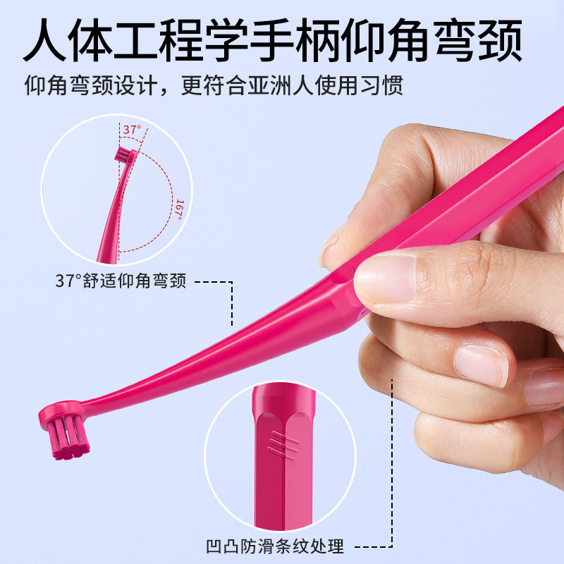 German Orthodontic Toothbrush with Soft Bristles and Small Head for Cleaning Wisdom Teeth Grooves and Gaps, in Stock from the Manufacturer - image 3