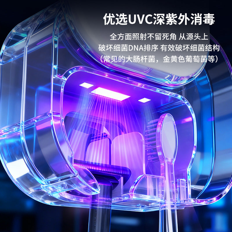 Bathroom Toothbrush Holder 2026 New Model Toothbrush Disinfection Box Smart No-Drill Toothbrush Holder for Home Use - image 4