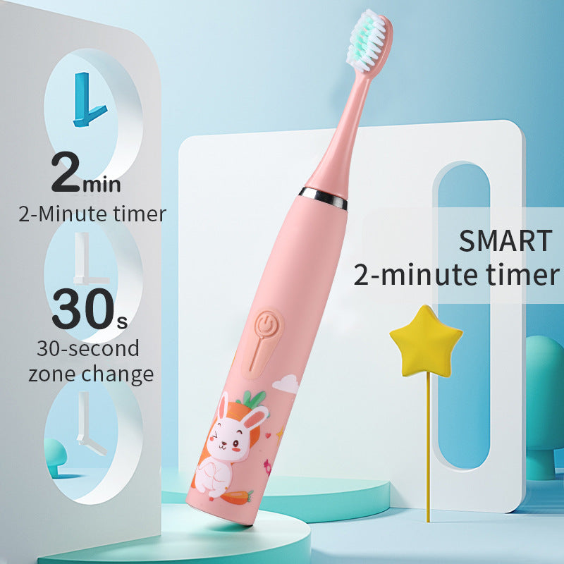 Cross-Border Electric Toothbrush, Household Soft-Bristle Waterproof Toothbrush, Children's Cartoon Toothbrush, Ultrasonic USB Rechargeable Toothbrush - image 3