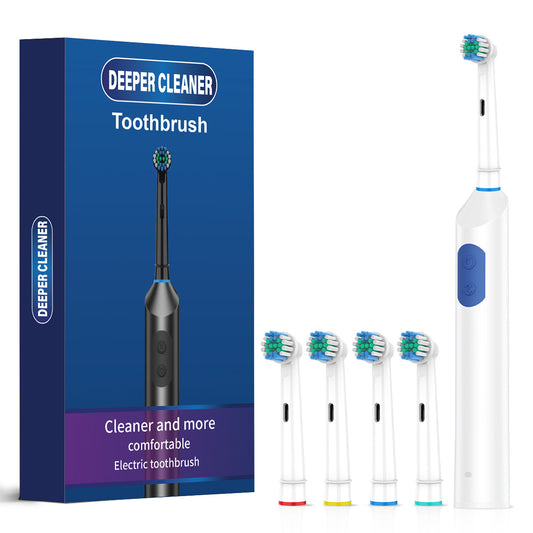 Cross-Border Electric Toothbrush, Rotating Type, Household Waterproof Round Head Automatic Toothbrush, USB Charging, Soft Bristles, Student-Friendly - image 2