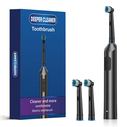 Cross-Border Electric Toothbrush, Rotating Type, Household Waterproof Round Head Automatic Toothbrush, USB Charging, Soft Bristles, Student-Friendly - image 3
