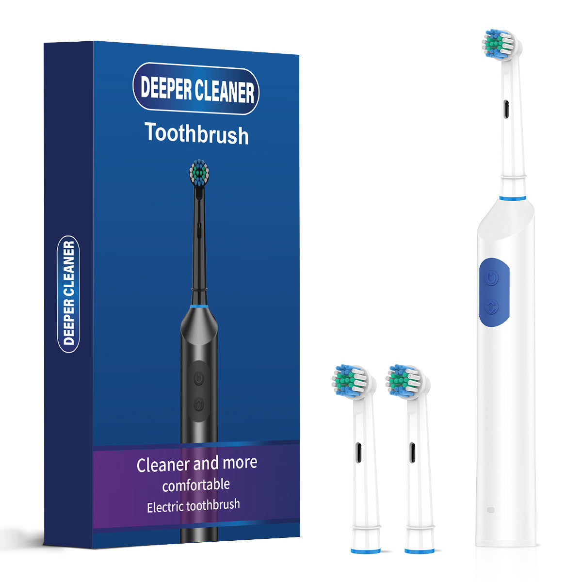 Cross-Border Electric Toothbrush, Rotating Type, Household Waterproof Round Head Automatic Toothbrush, USB Charging, Soft Bristles, Student-Friendly - image 4