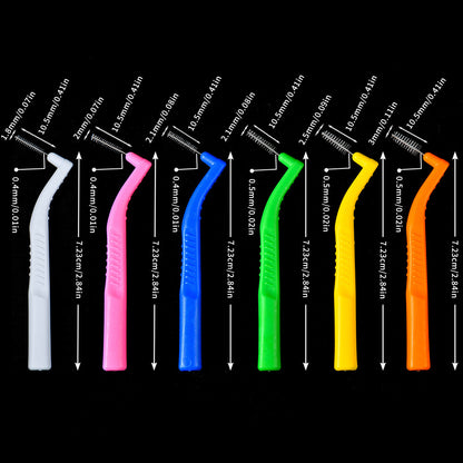 Interdental Brush L-Shaped Tooth Gap Brush 7-Shaped Orthodontic Toothbrush for Braces Interdental Cleaning Brush 20 Pieces/Box - image 2