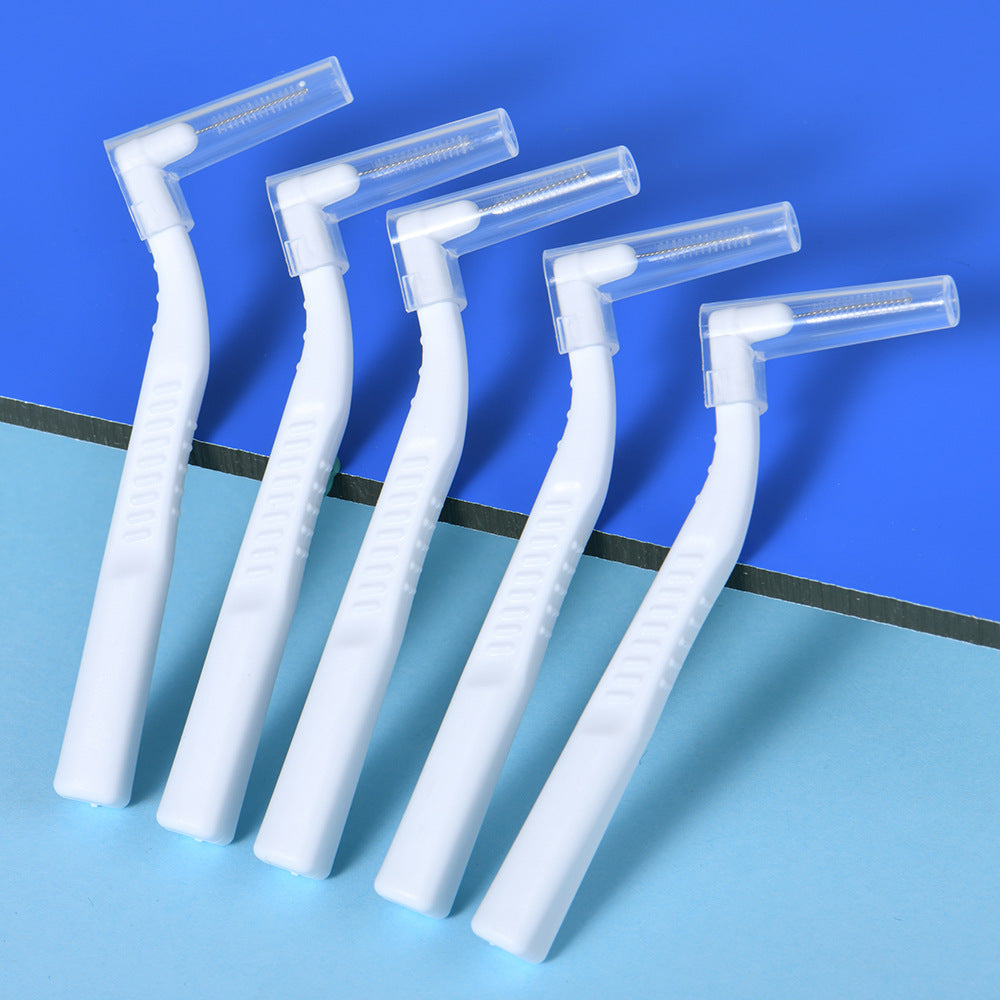 Interdental Brush L-Shaped Tooth Gap Brush 7-Shaped Orthodontic Toothbrush for Braces Interdental Cleaning Brush 20 Pieces/Box - image 3