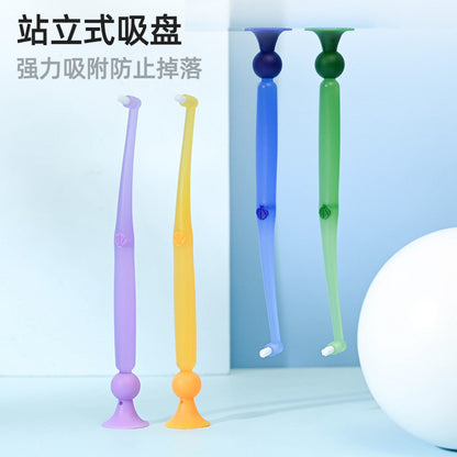Orthodontic Single-Tuft Soft-Bristle Small-Head Toothbrush with Pointed Tip for Cleaning Orthodontic Braces, Wisdom Teeth, Gaps between Teeth, and Suction Cup C - image 4