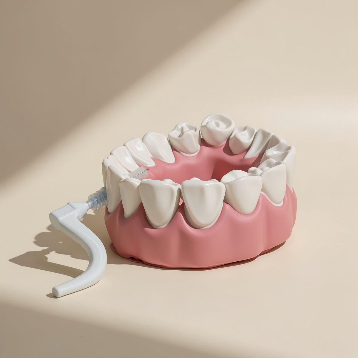 L-shaped soft-bristled manual interdental brush - view 4