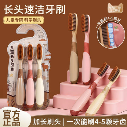 Children's Long-Head Toothbrush with Soft Bristles, Scientific Brush Head for 3-12 Year Old Babies, Oral Cleaning and Gum Care, Baby Toothbrush Wholesale - image 1