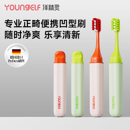 Portable Orthodontic Toothbrush by Yangjingling, Foldable Travel Toothbrush, Special Soft-Bristled Toothbrush for Orthodontic Braces, Wholesale - image 1