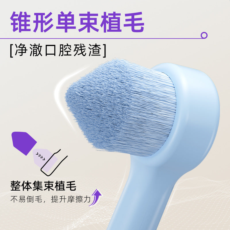 The Adventures of Little Cow: Conical Small Head German Rounded Soft Bristle Toothbrush, Orthodontic Single-Bristle Interdental Brush - image 1