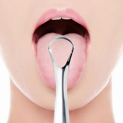 Tongue Cleaning Brush Stainless Steel Tongue Scraper Bad Breath Remover Cleaning Tool Oral Hygiene Tool Deodorizer Portable Home Use - image 4