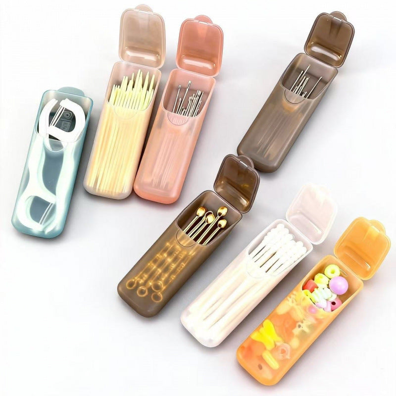 Ultra-Small Storage Box, Dental Floss Box, Portable Small Medicine Box, Mini Toothpick Storage Box, Portable Ear Pick and Cotton Swab Box - image 2