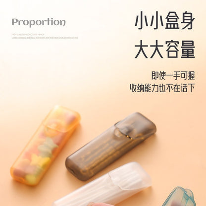 Travel storage box, dental floss box, portable household pill organizer, mini toothpick storage box, portable ear pick and cotton swab holder - image 4