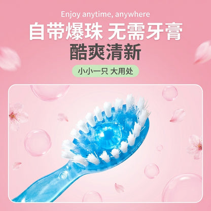 Disposable Toothbrush and Floss Set, Travel Portable Mini Tongue Cleaning Brush for Adults - image 2