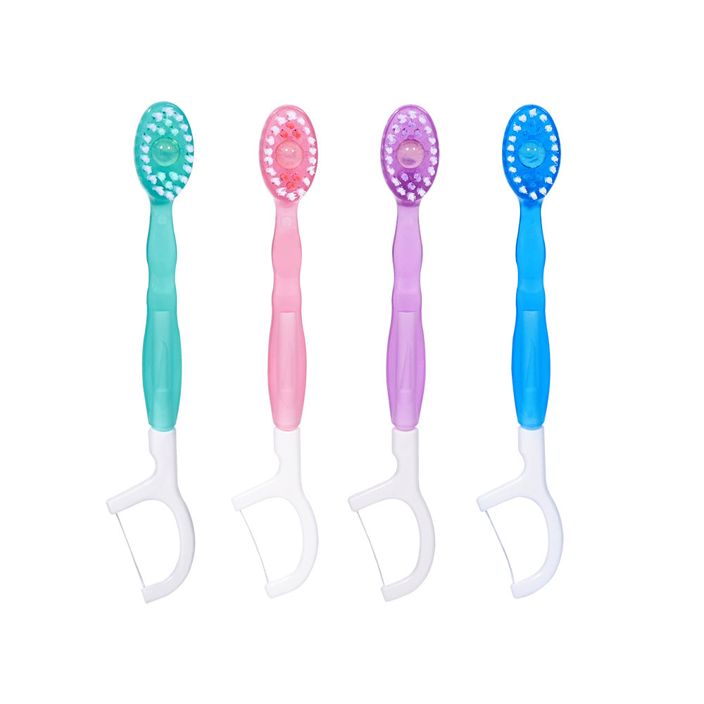 Disposable Toothbrush and Floss Set, Travel Portable Mini Tongue Cleaning Brush for Adults - image 5
