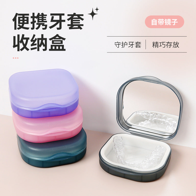 Invisible Braces Retainer Storage Box Portable Dental Braces Storage Box Portable Denture Storage Box - image 1